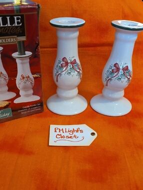 Corelle Coordinates Callaway Holiday Candle Holders - Set of 2